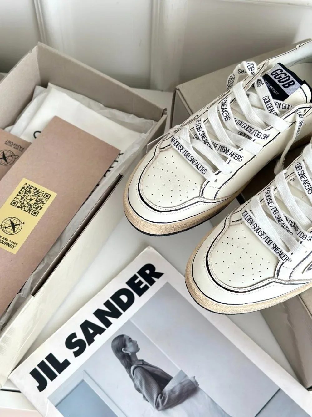 Golden Goose White and Black Women's Sneakers - Picture 9 of 9